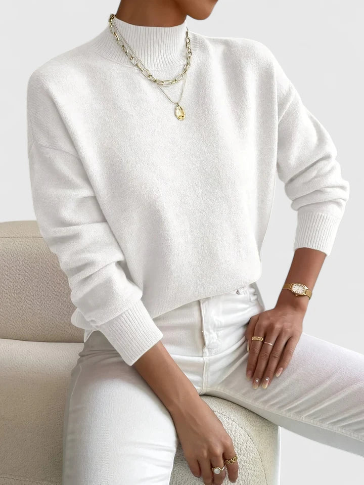 Kirsty | Women's Relaxed Fit Mock Neck Jumper