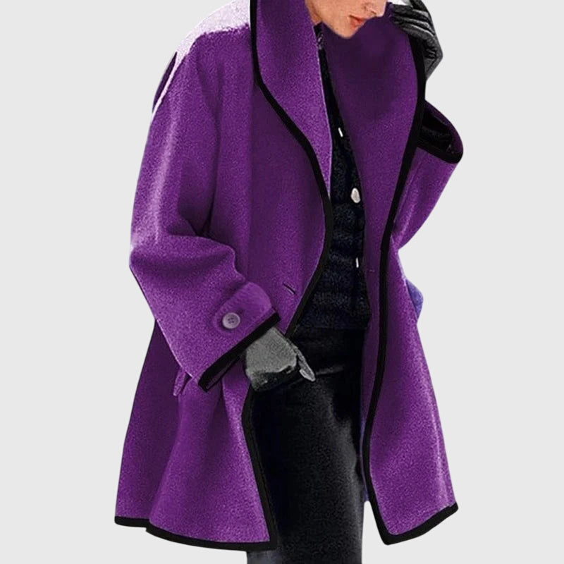 Antonia | Women's Long Tailored Shawl Collar Coat