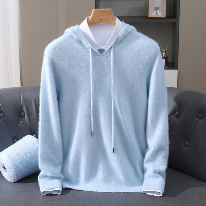Silas | Men's Cashmere Hooded Knit Jumper