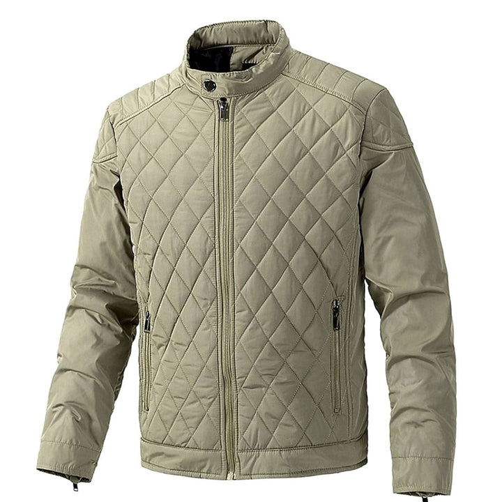 Saul | Men's Diamond-Quilted Stand Collar Zip-Up Jacket