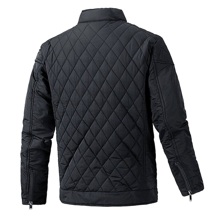 Saul | Men's Diamond-Quilted Stand Collar Zip-Up Jacket