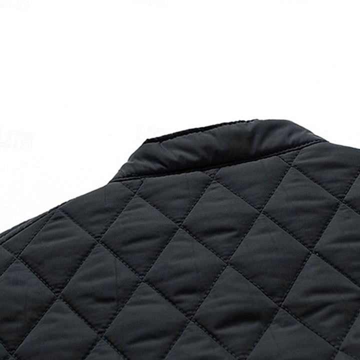 Saul | Men's Diamond-Quilted Stand Collar Zip-Up Jacket