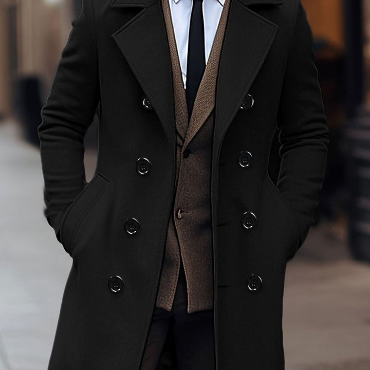 Jago | Men's Tailored Double-Breasted Wool Overcoat