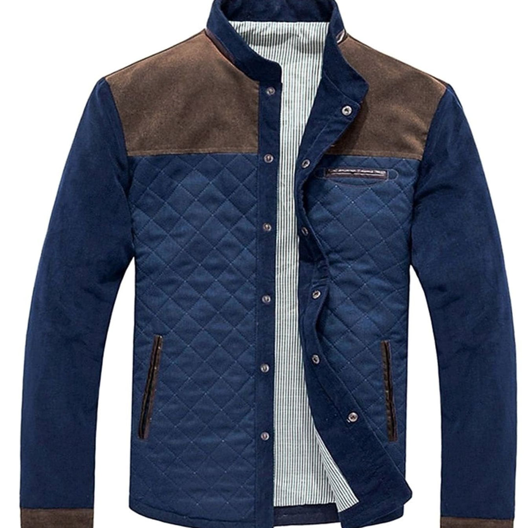 Griffith | Men's Colour Block Quilted Stand Collar Jacket