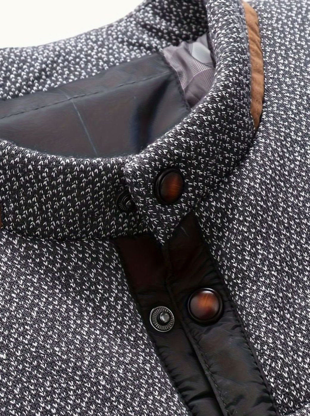 Dafydd | Men's Diamond-Quilted Stand Collar Snap-Front Jacket