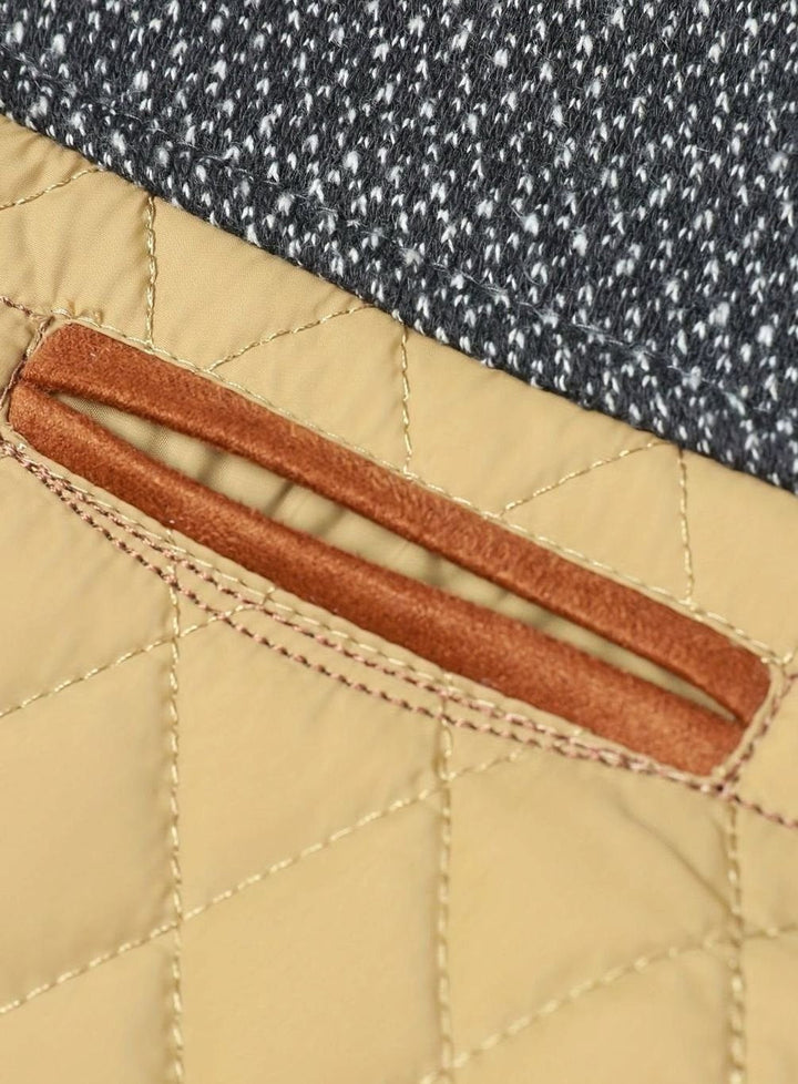 Dafydd | Men's Diamond-Quilted Stand Collar Snap-Front Jacket