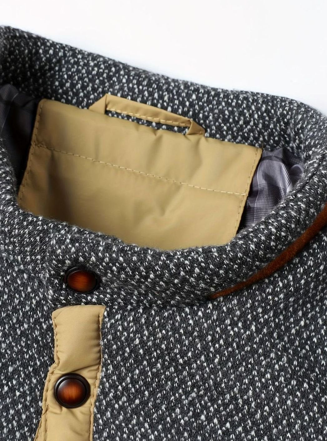 Dafydd | Men's Diamond-Quilted Stand Collar Snap-Front Jacket