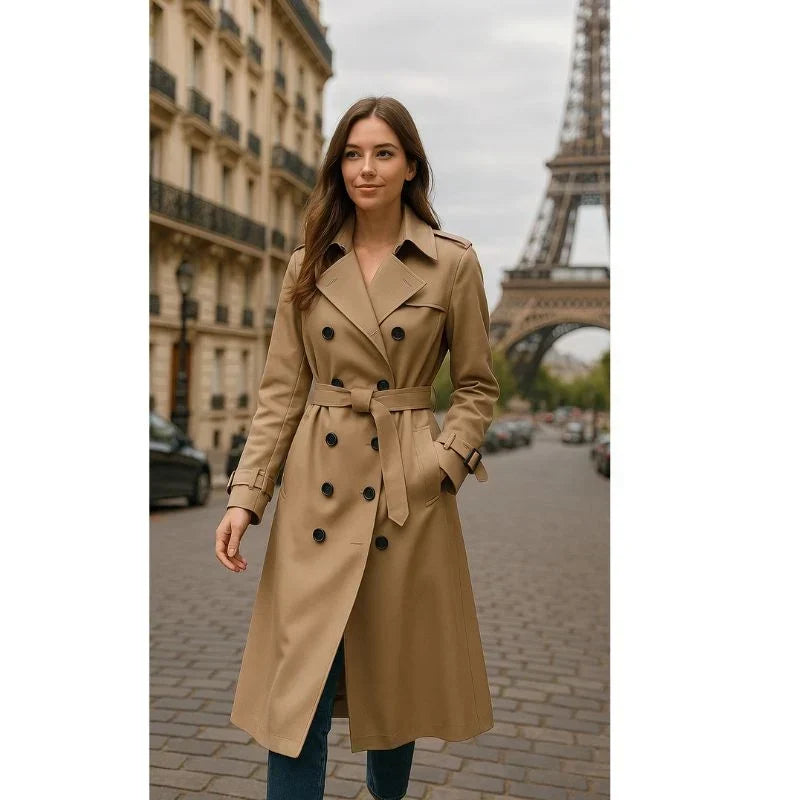 Hilary | Women's Double-Breasted Belted Trench Coat