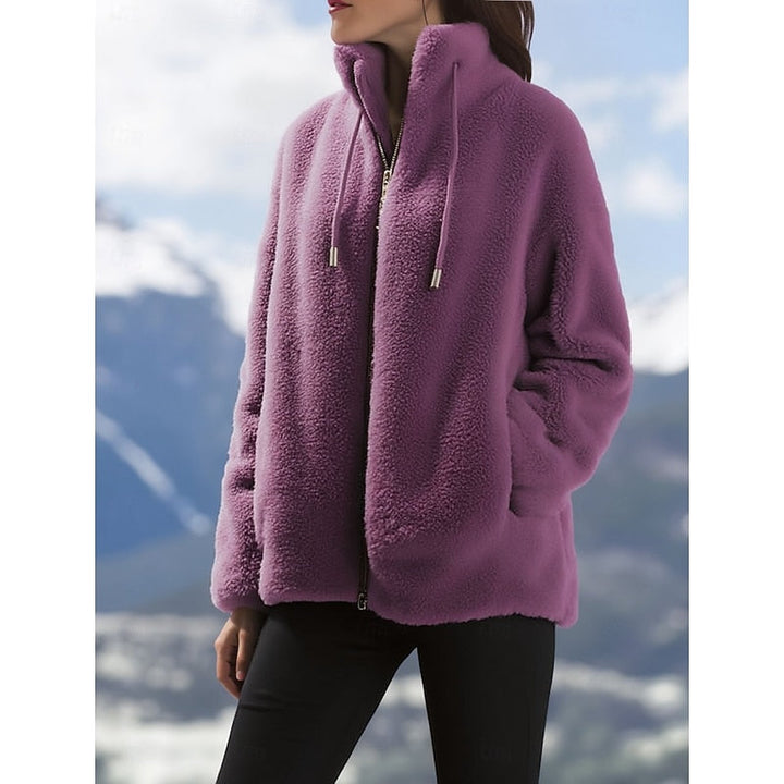Myfanwy | Women's Stand Collar Zip-Up Jacket