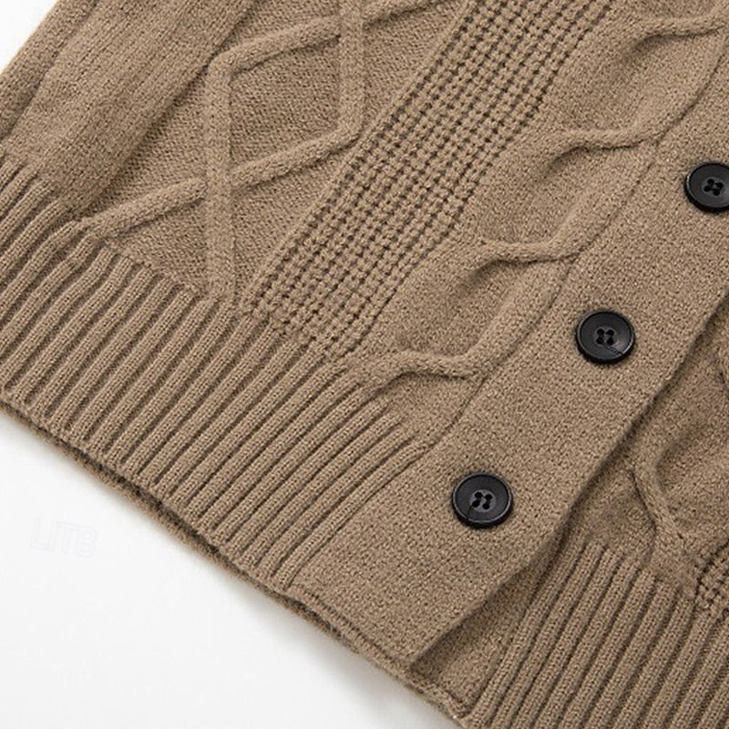 Wallace | Men's Cable Knit Shawl Collar Cardigan
