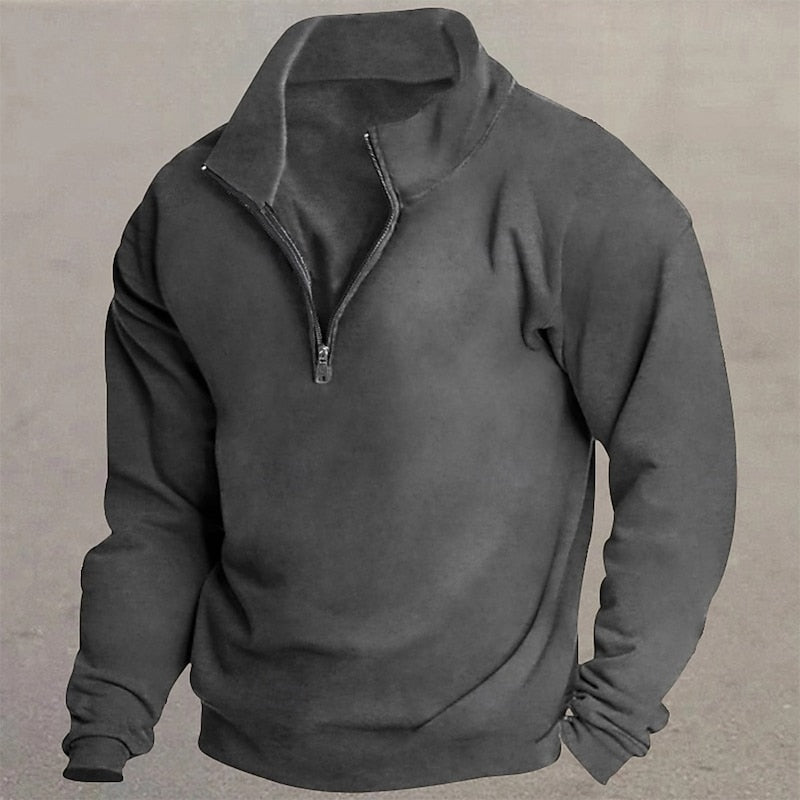 Barnaby | Men's Quarter-Zip Stand Collar Sweatshirt
