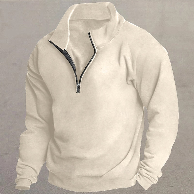 Barnaby | Men's Quarter-Zip Stand Collar Sweatshirt