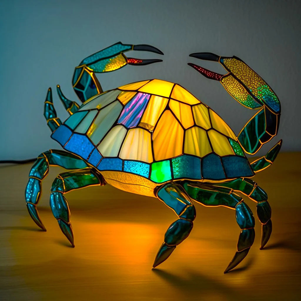Colourful Animal Night Light – Stained Glass Style Decorative Table Lamp with 20 Animal Designs