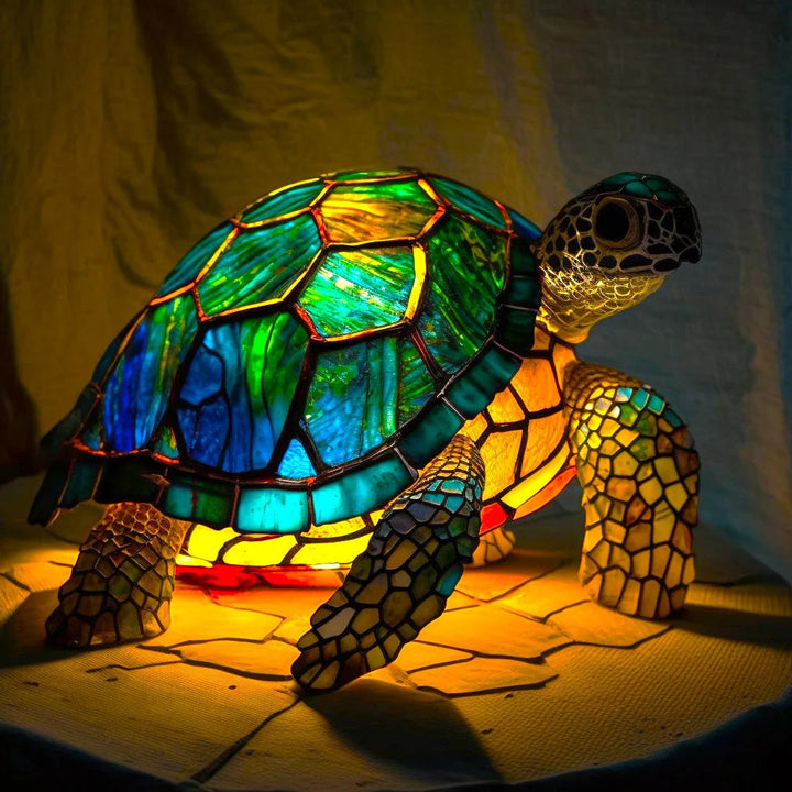 Colourful Animal Night Light – Stained Glass Style Decorative Table Lamp with 20 Animal Designs