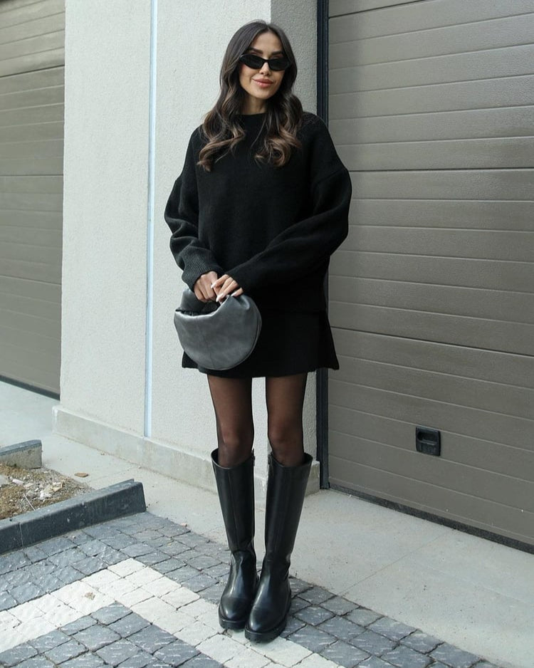 Aisling | Women's Ribbed Knit Jumper and Midi Skirt Set
