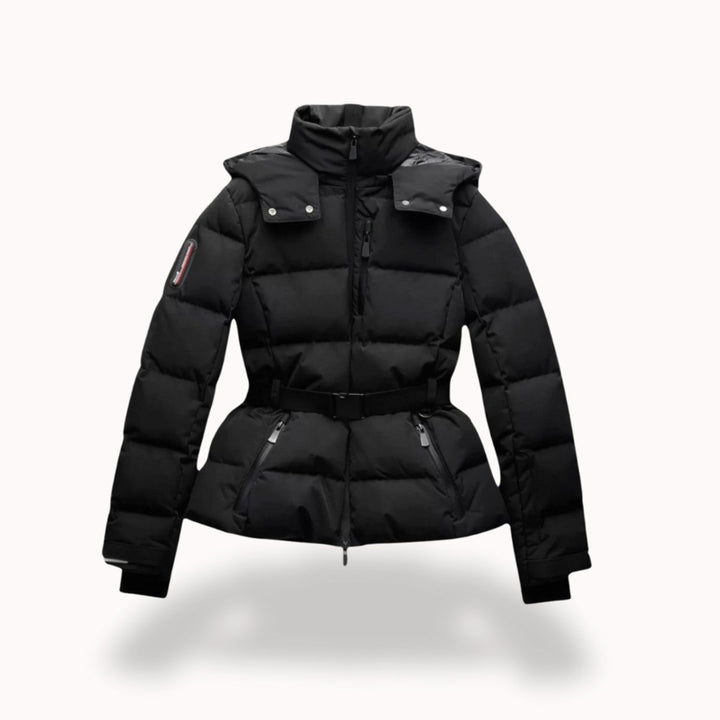 Ceridwen | Women's Belted Hooded Quilted Puffer Jacket