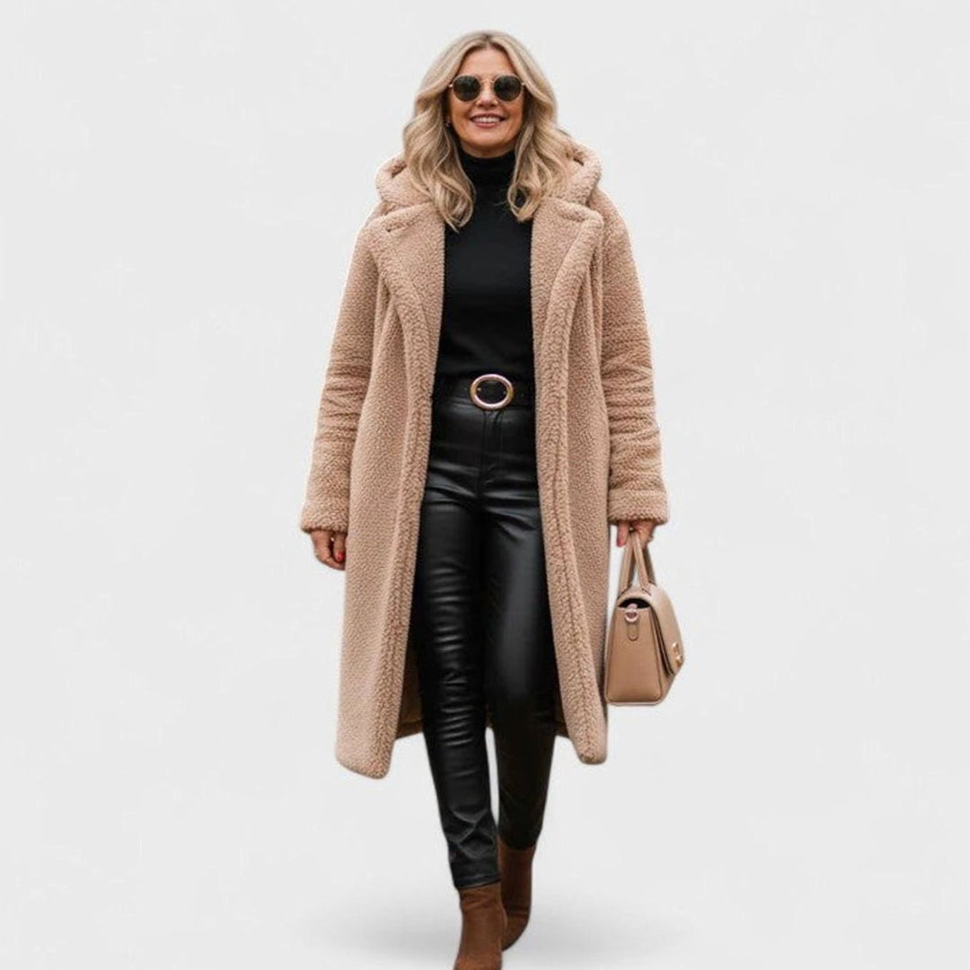 Araminta | Women's Oversized Longline Teddy Faux Fur Coat