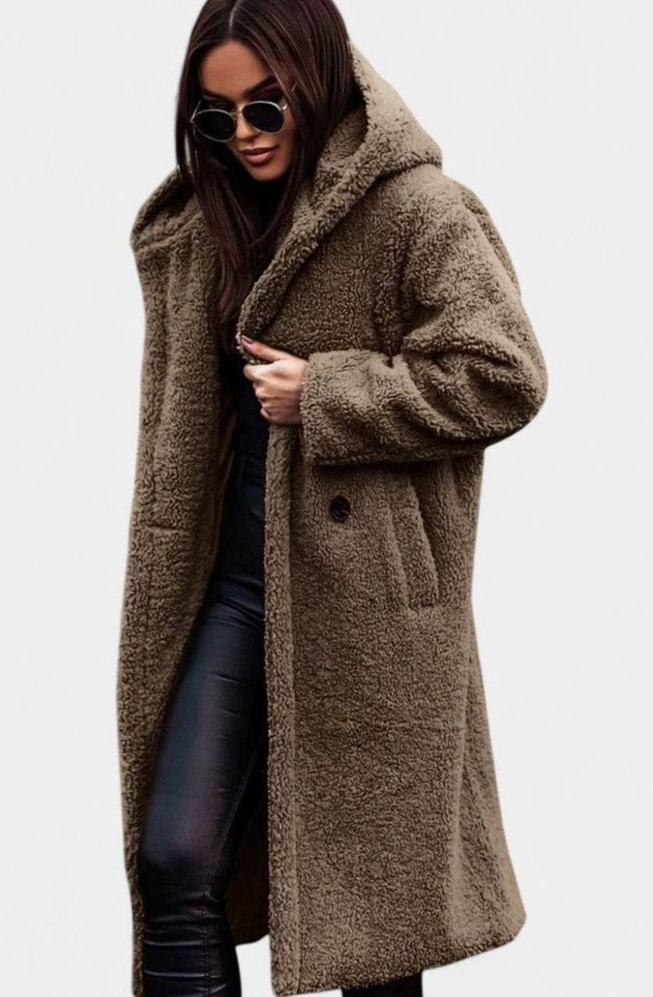 Araminta | Women's Oversized Longline Teddy Faux Fur Coat