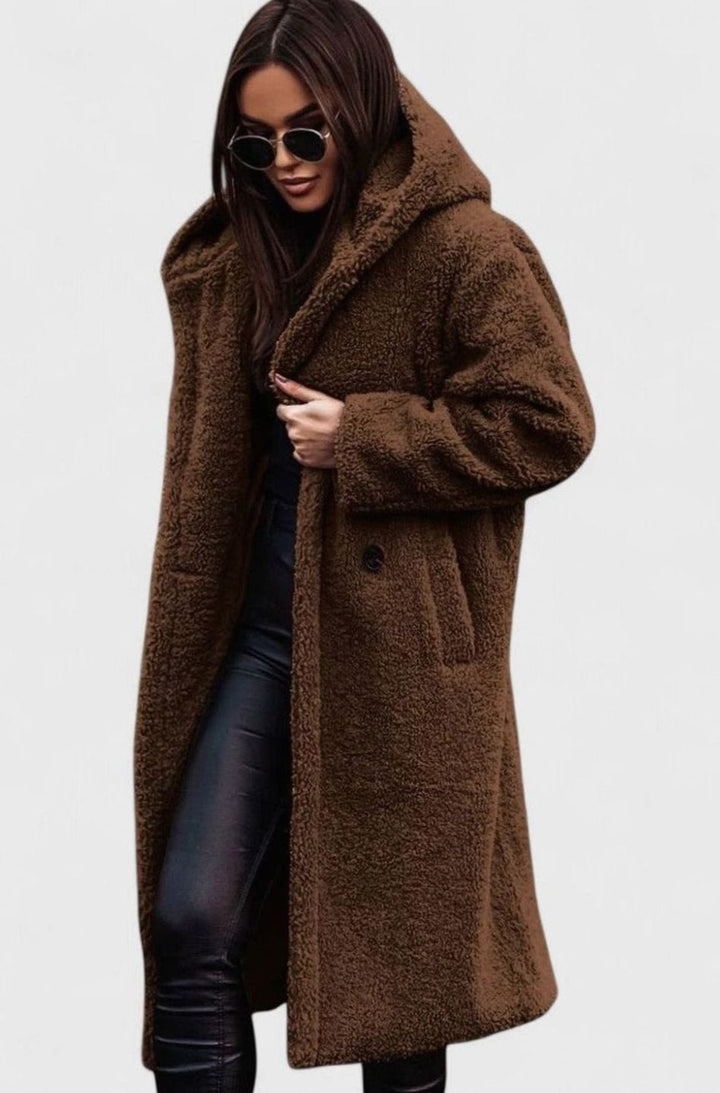 Araminta | Women's Oversized Longline Teddy Faux Fur Coat