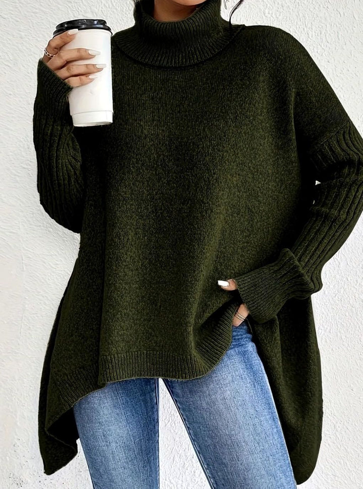 Mairi | Women's Oversized Cashmere-Blend Roll Neck Jumper