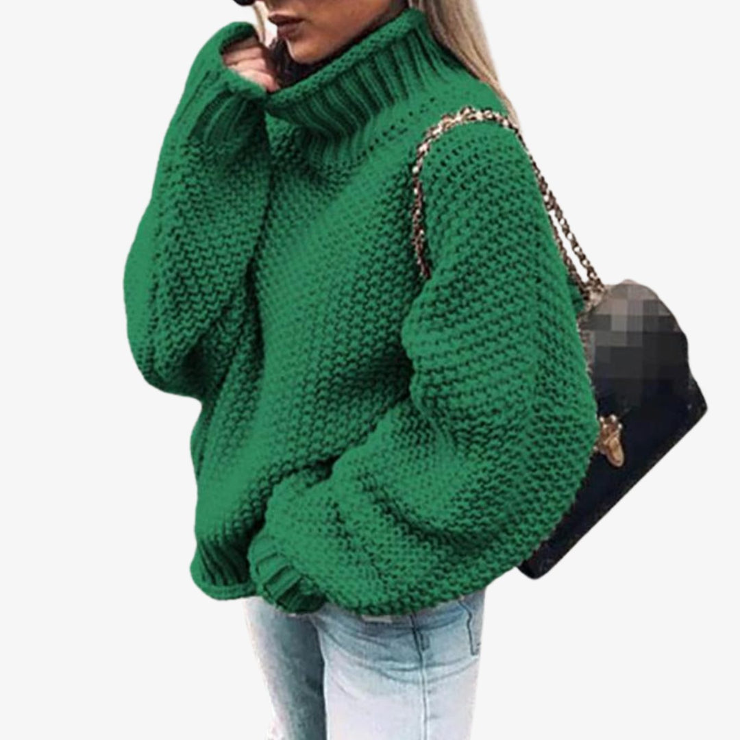 Arianwen | Women's Oversized Chunky Knit Roll Neck Jumper