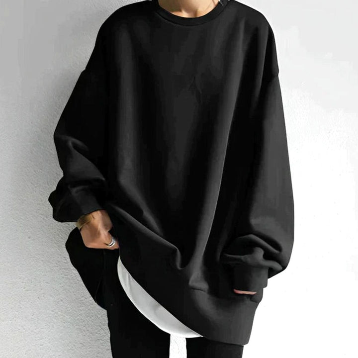 Anneliese | Women's Oversized Longline Crew Neck Tunic Jumper