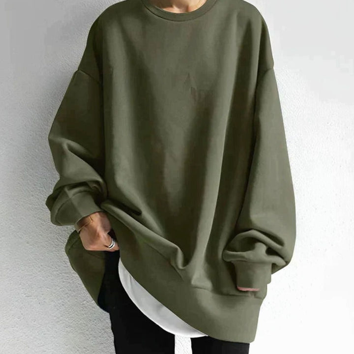 Anneliese | Women's Oversized Longline Crew Neck Tunic Jumper
