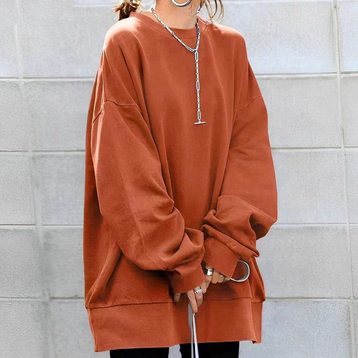 Anneliese | Women's Oversized Longline Crew Neck Tunic Jumper