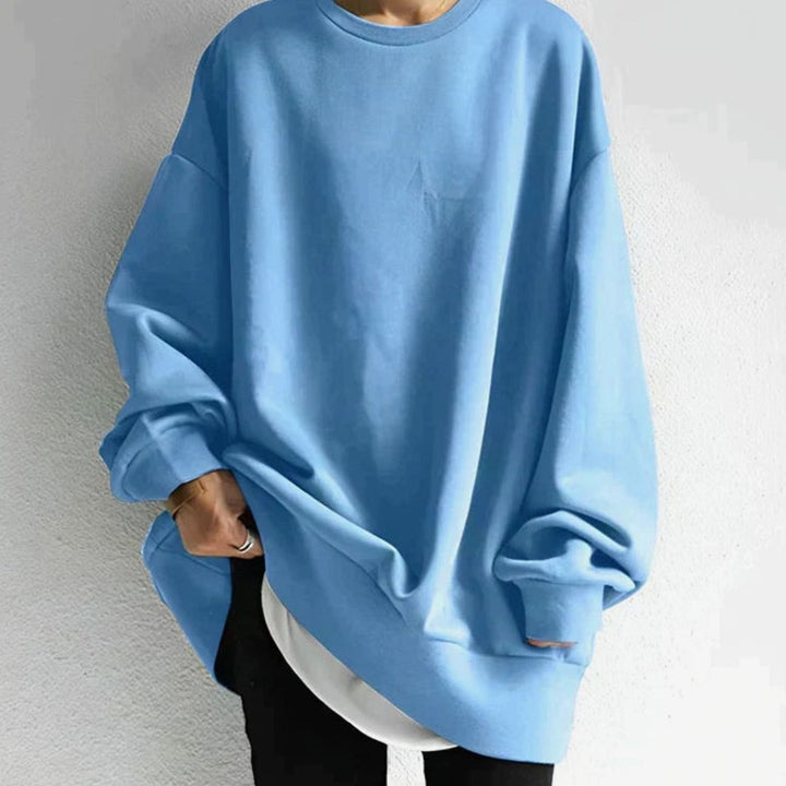 Anneliese | Women's Oversized Longline Crew Neck Tunic Jumper