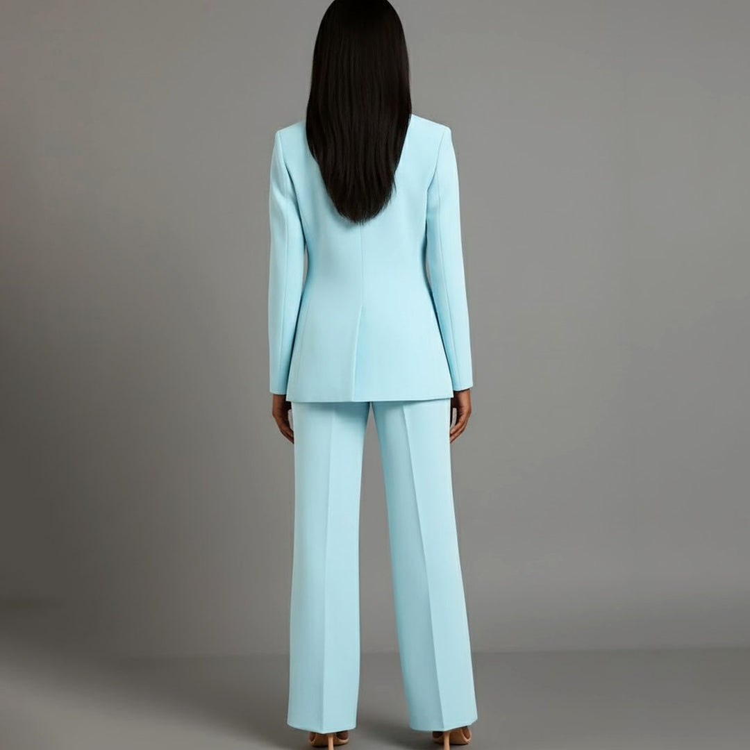 Chloe | Women's Tailored Blazer and Wide-Leg Trouser Suit Set