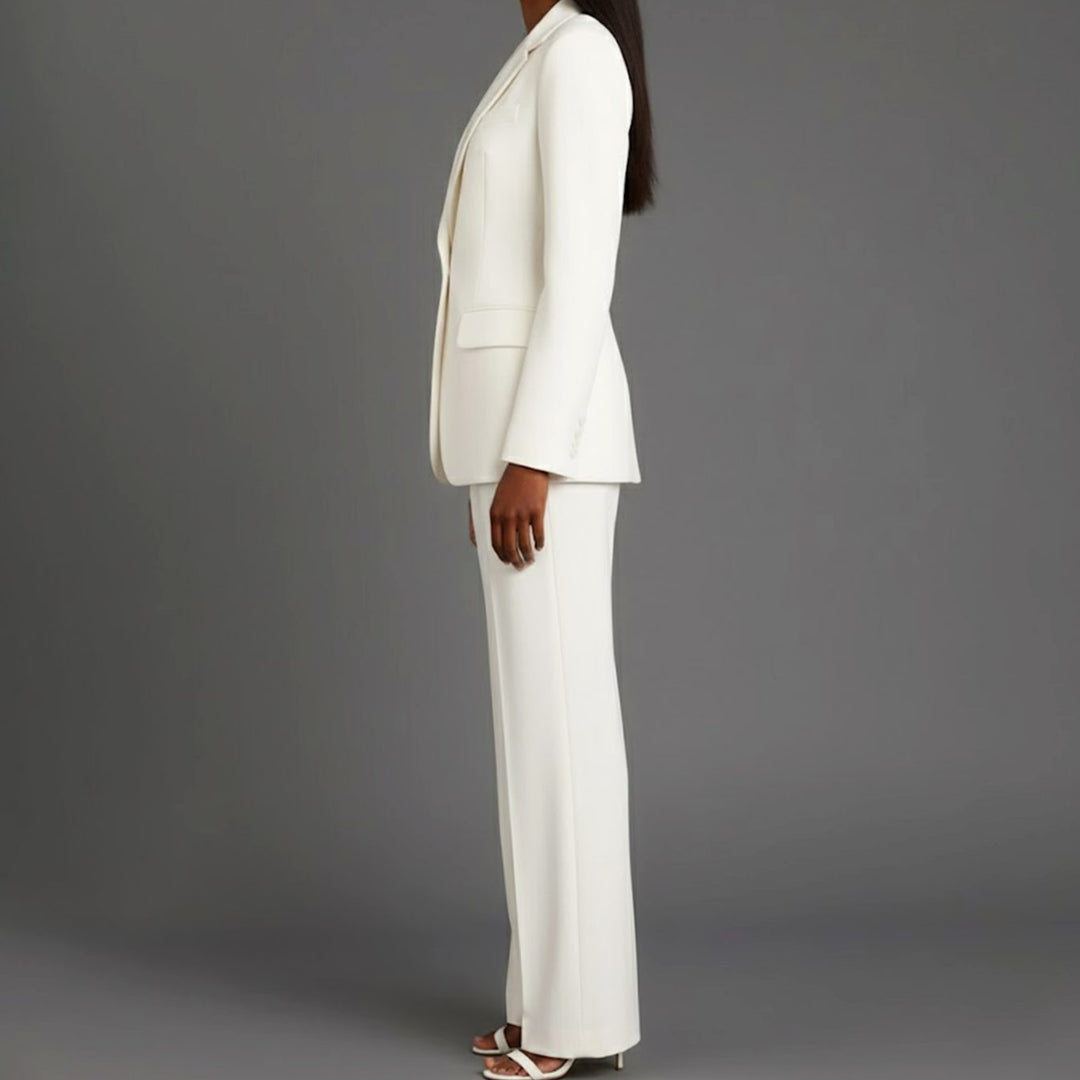 Chloe | Women's Tailored Blazer and Wide-Leg Trouser Suit Set