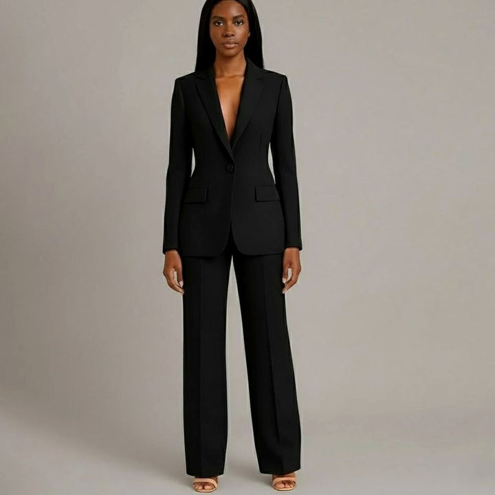 Chloe | Women's Tailored Blazer and Wide-Leg Trouser Suit Set