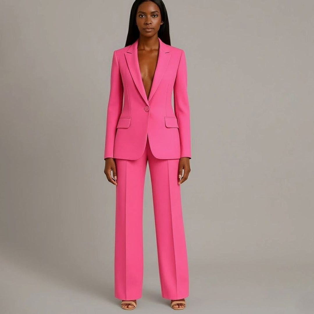 Chloe | Women's Tailored Blazer and Wide-Leg Trouser Suit Set