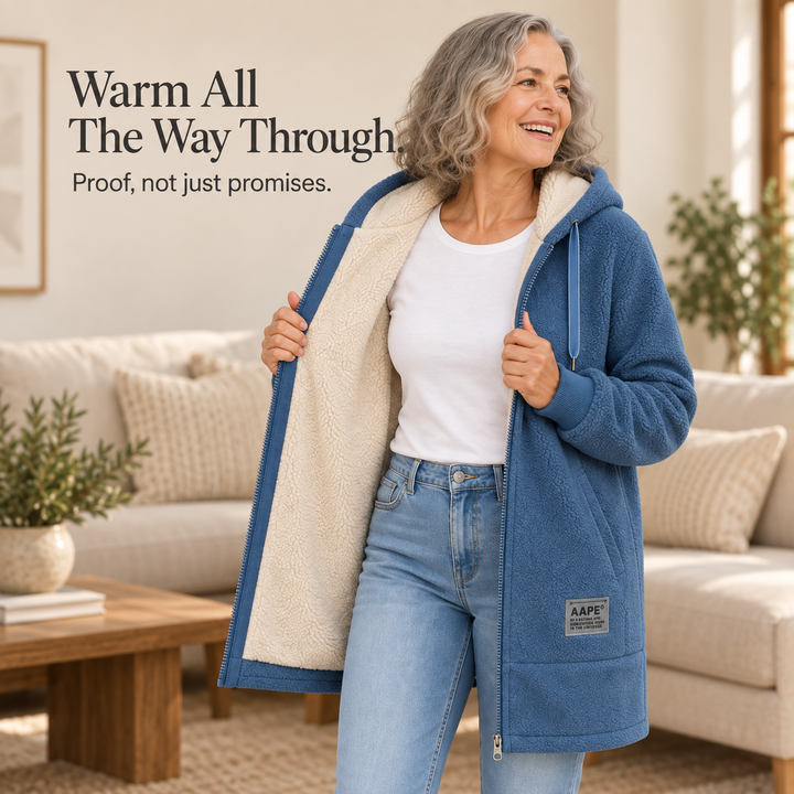 Eirian | Women's Sherpa-Lined Hooded Full-Zip Fleece Jacket